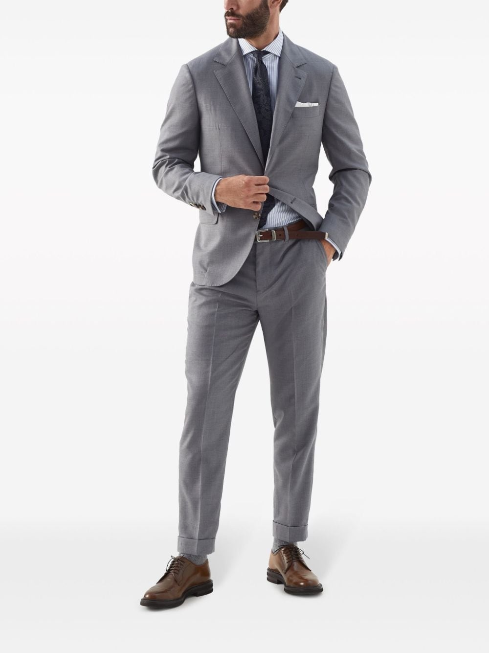 tapered-leg tailored trousers - 2