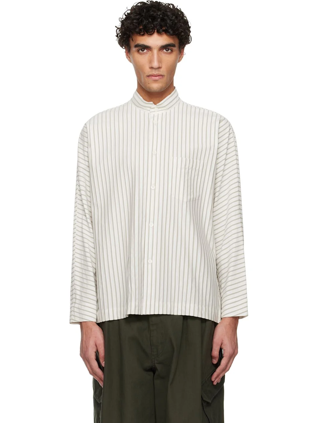 White Stripe Jersey Shirt - 1