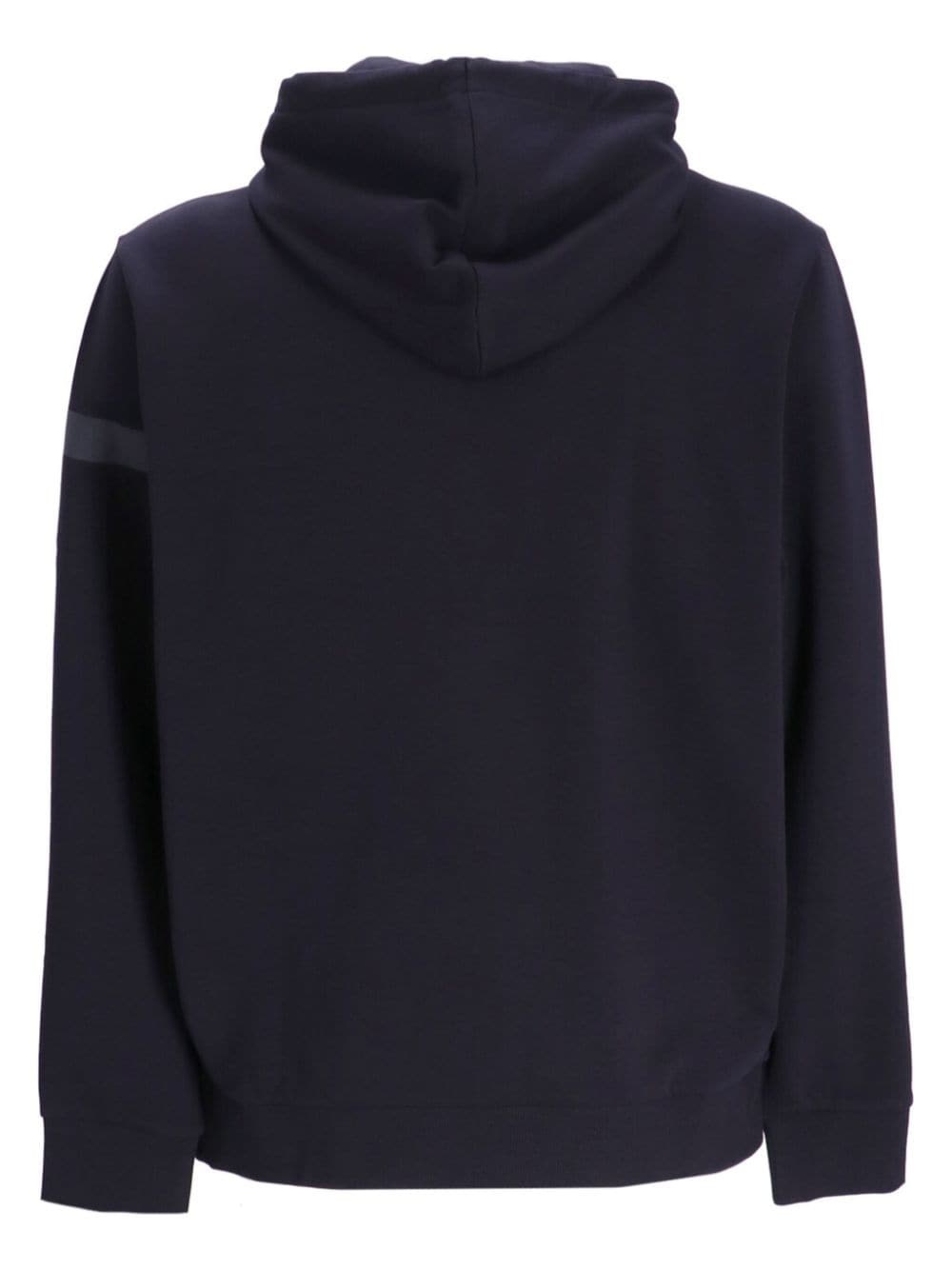 rubberised-logo zip-up hoodie - 2
