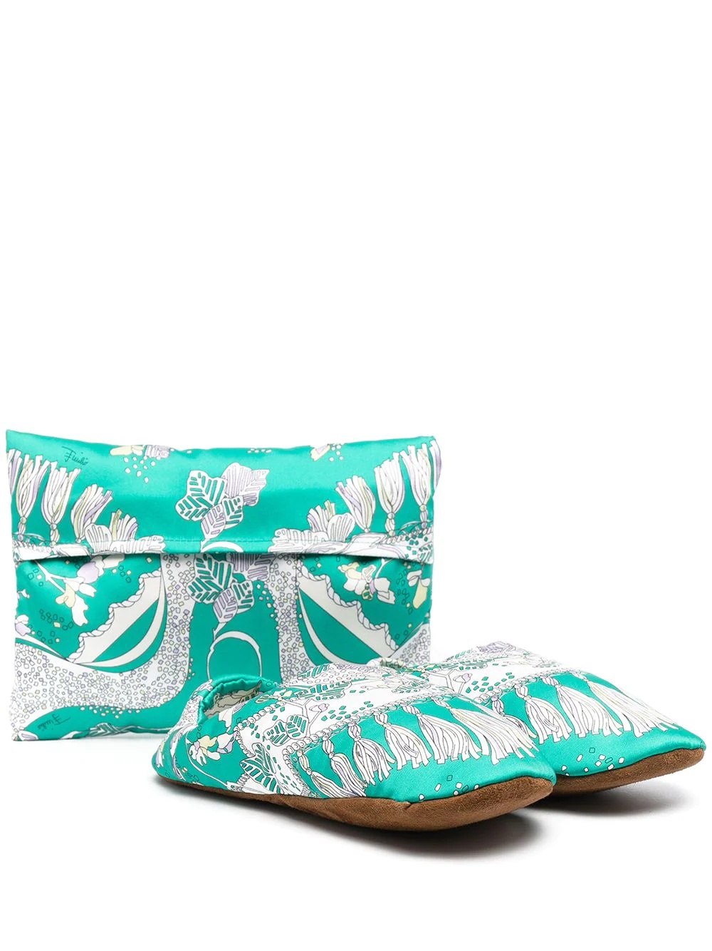 Rugiada print travel slippers - 1