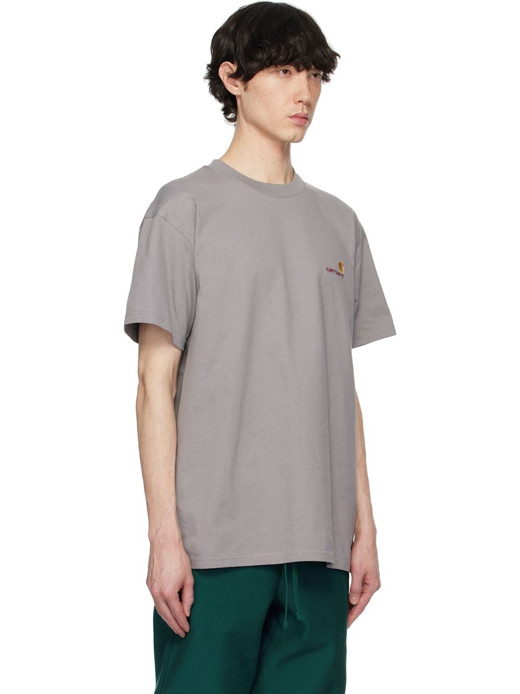 Gray American Script T-shirt - 2