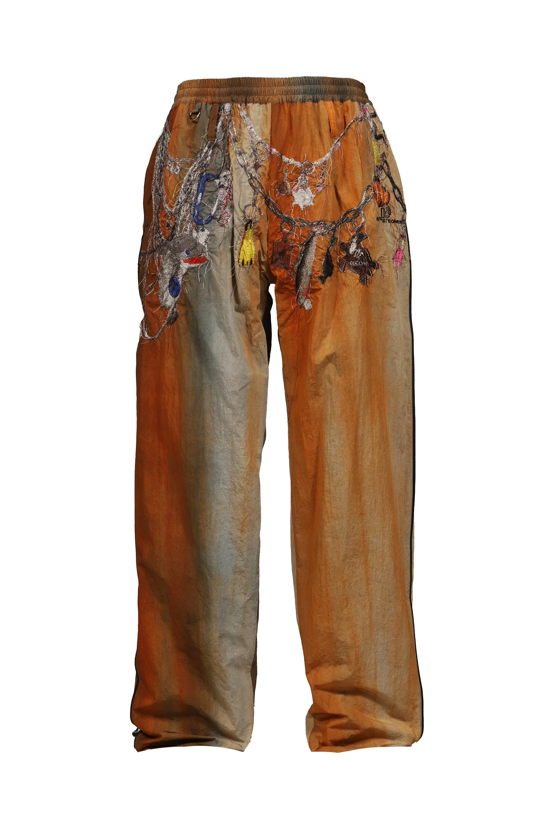 EMBROIDERED CHAIN TRACK PANTS / BRW - 1