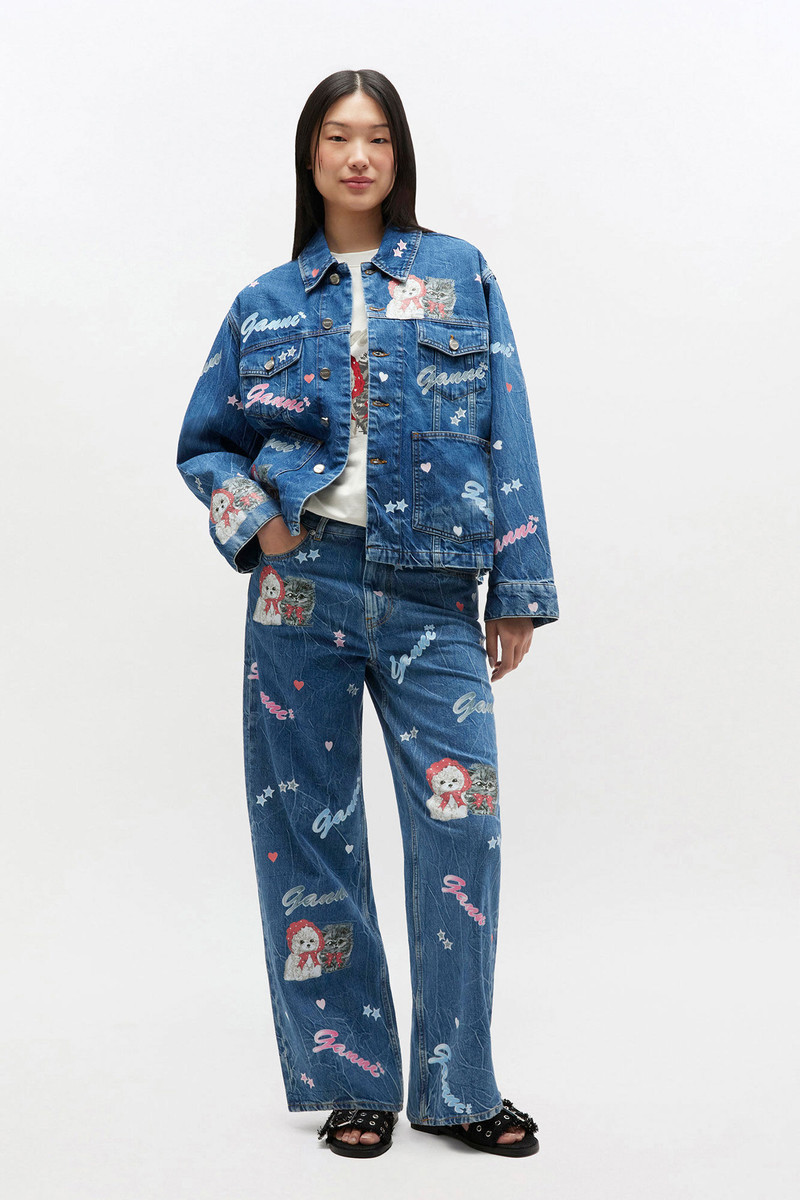 GANNI STARRY ANIMAL IZEY JEANS outlook