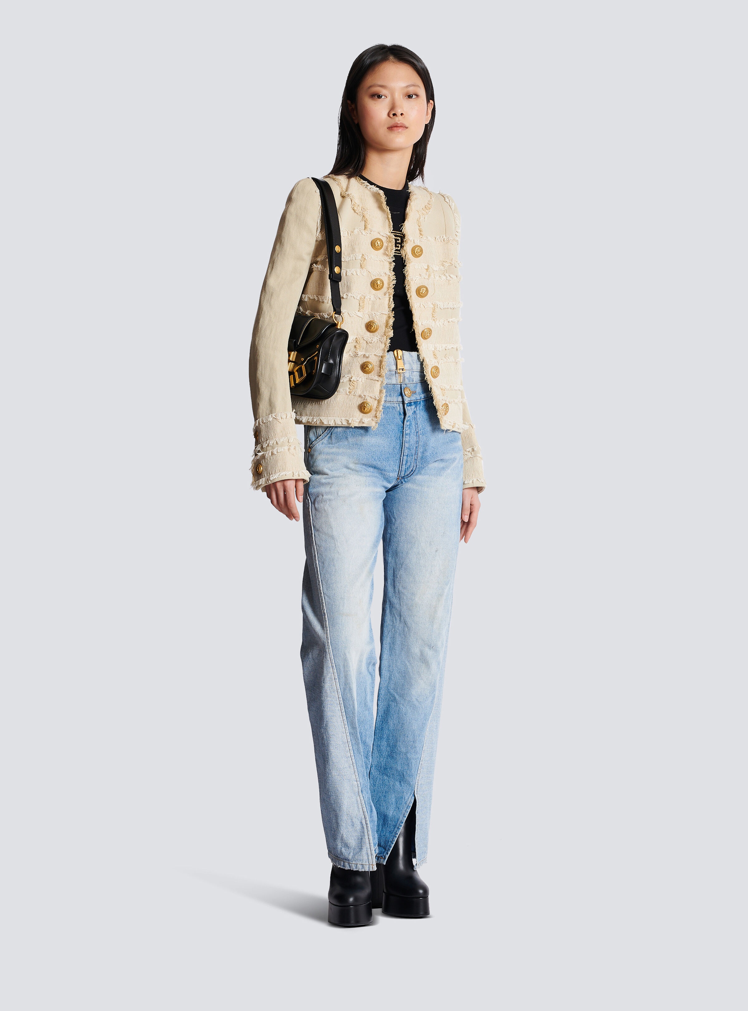 Fringed tweed jacket - 2