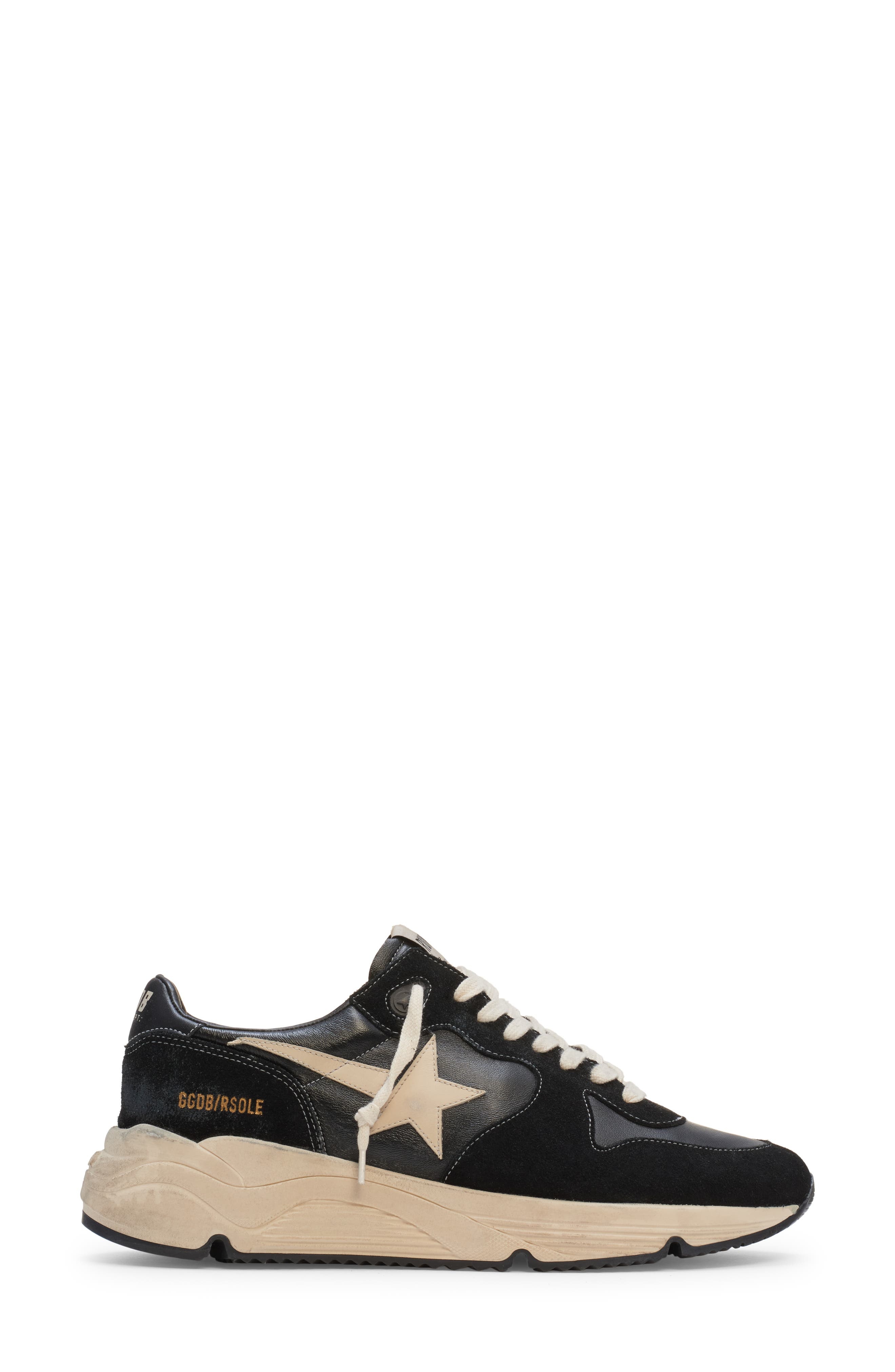 Golden Goose Running Sole Sneaker in Black /White at Nordstrom - 3