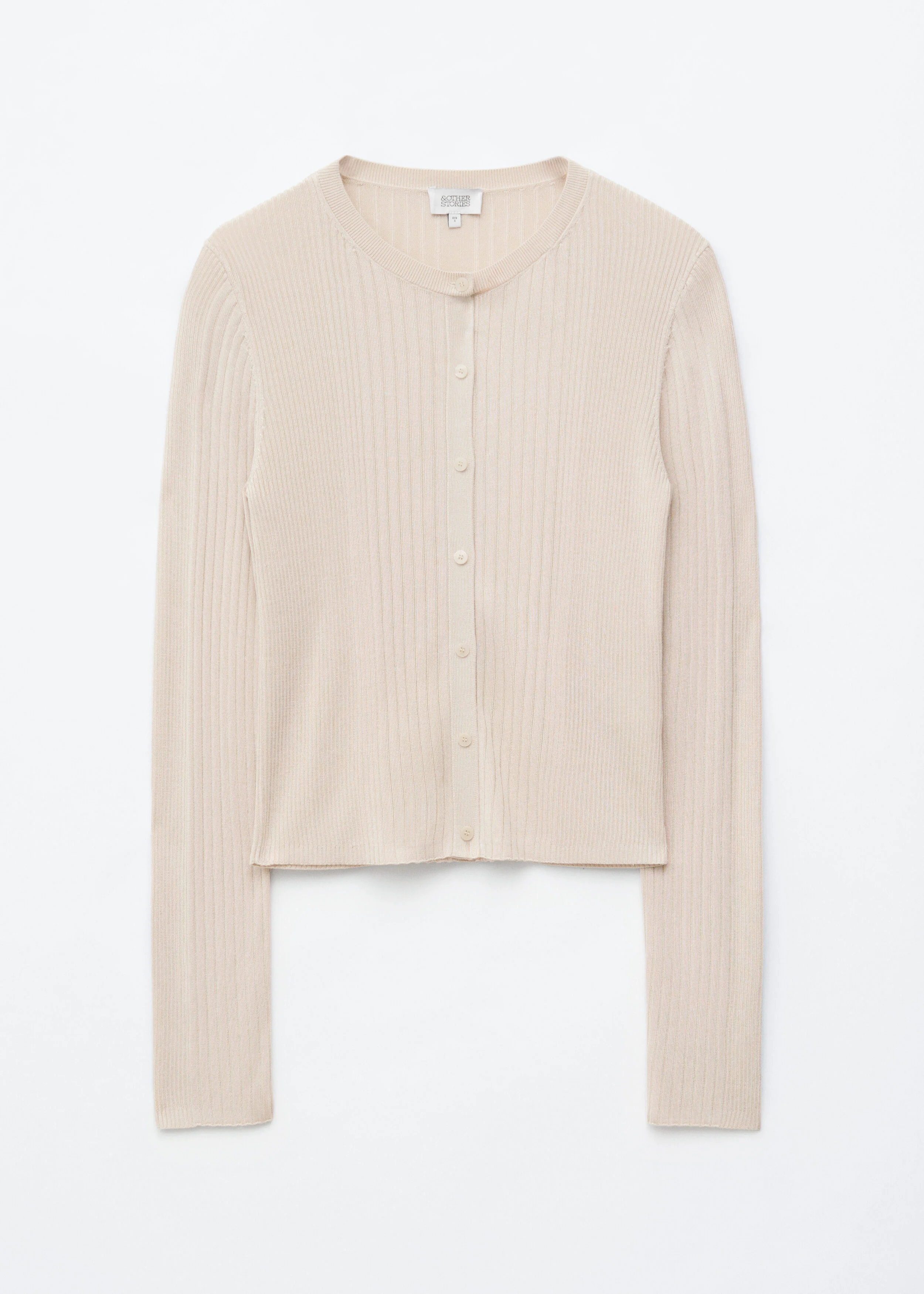 Rib-Knit Cardigan - 1