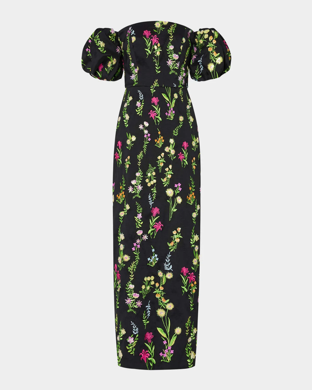 Nira Off-Shoulder Embroidered Midi Dress - 1