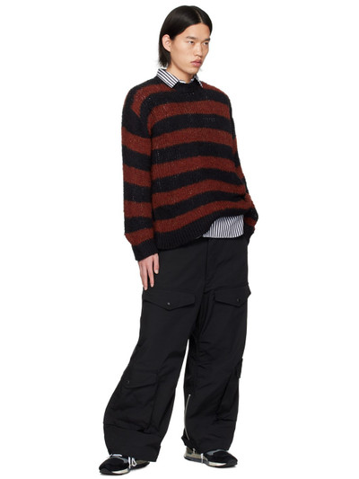 Junya Watanabe MAN Brown & Black Striped Sweater outlook