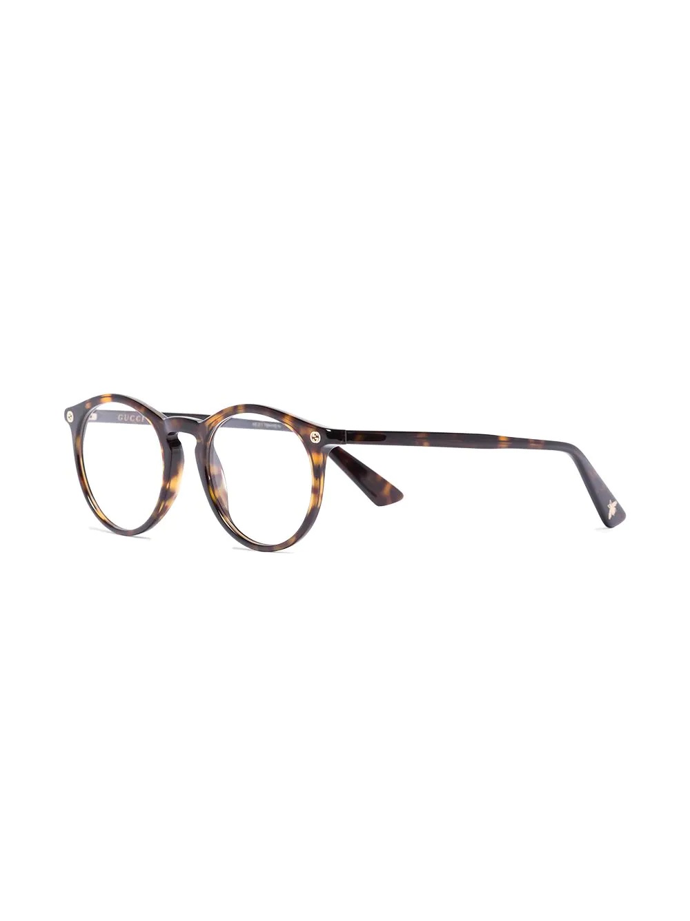 oval tortoise shell frame glasses - 3