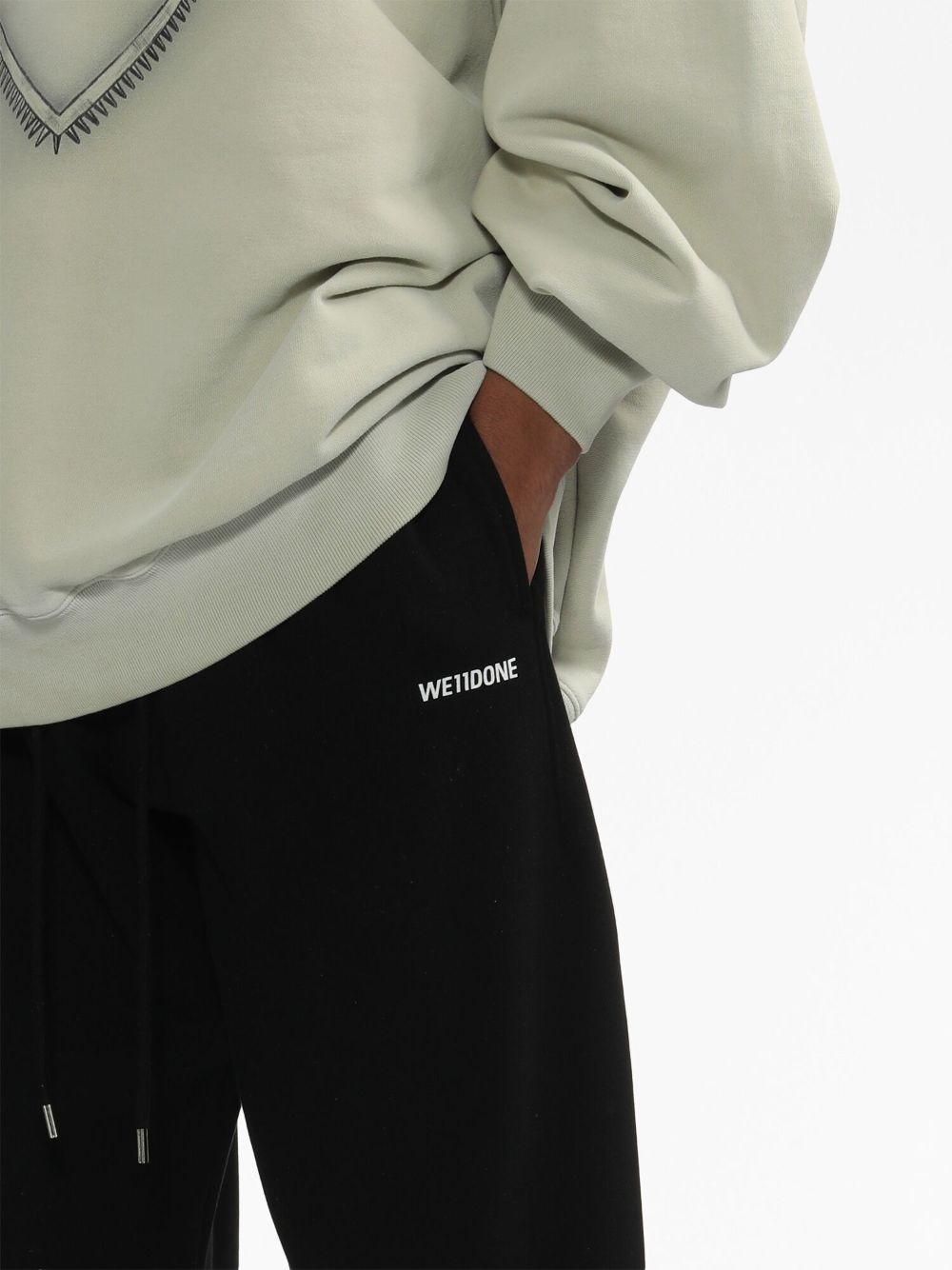 logo-print cotton track trousers - 5