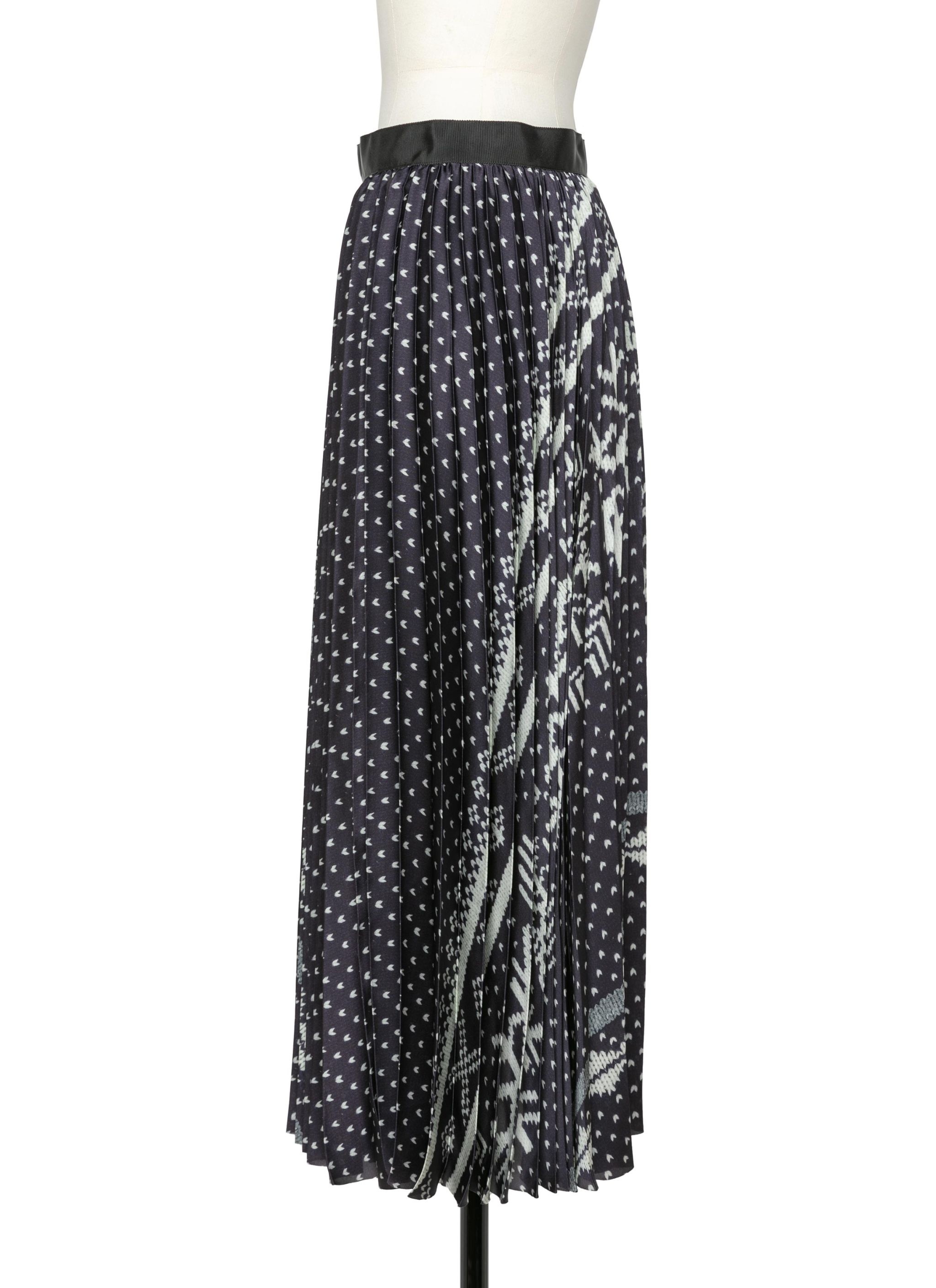 Pattern Knit Print Skirt - 3