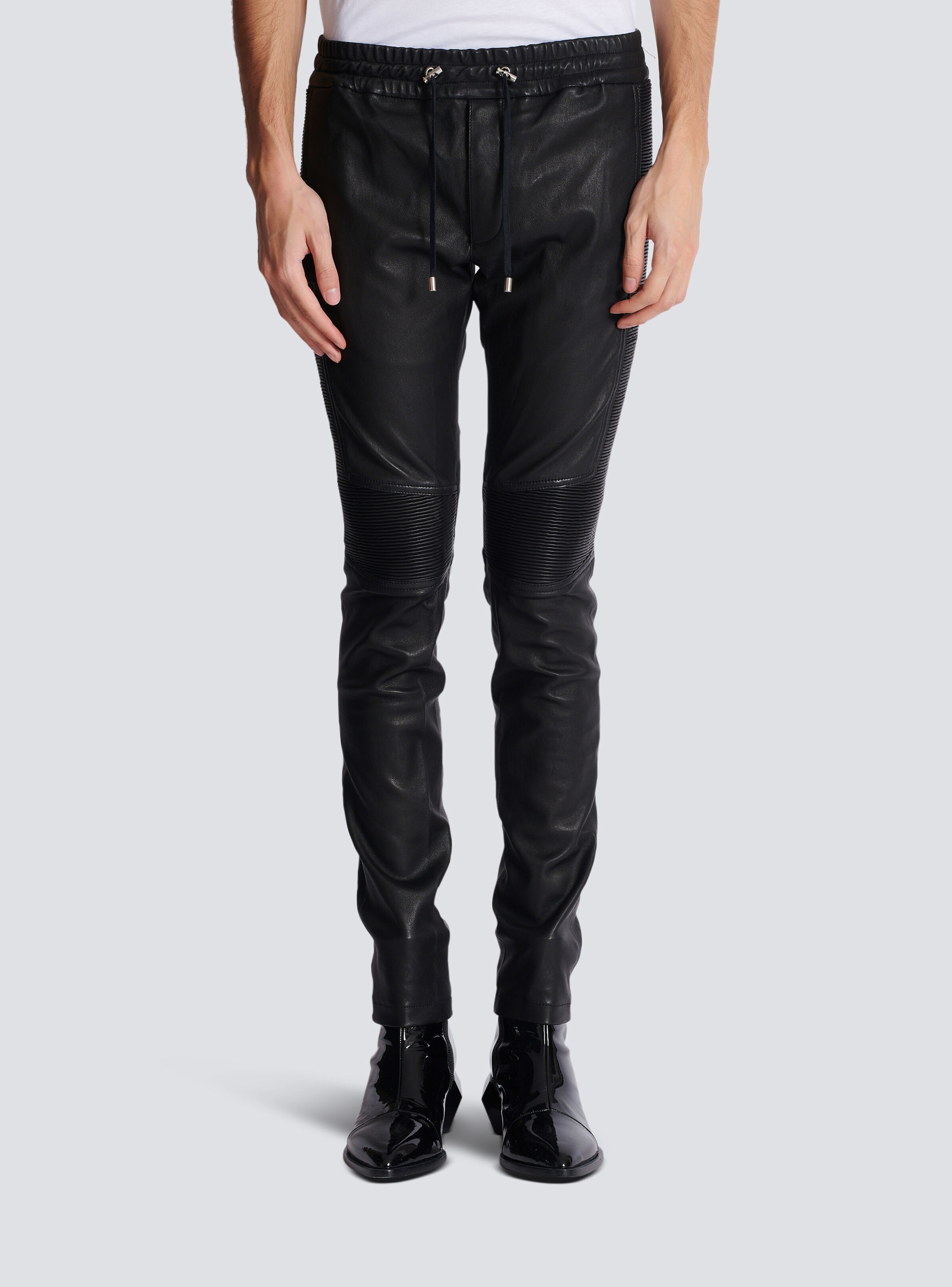 Leather biker trousers - 5