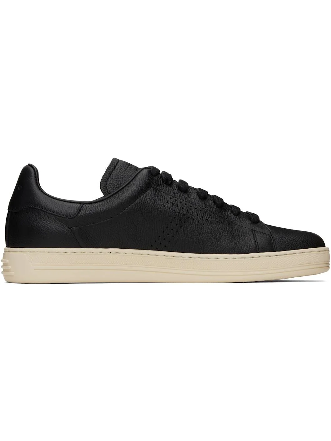 Black Grain Leather Warwick Sneakers - 1