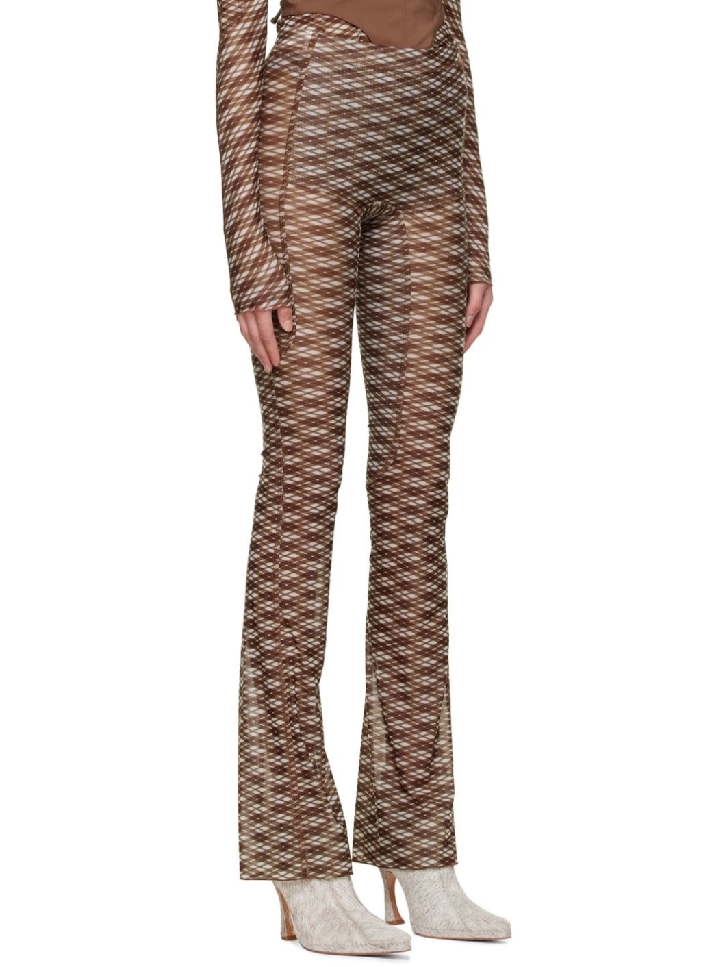 Brown Polyester Trousers - 2