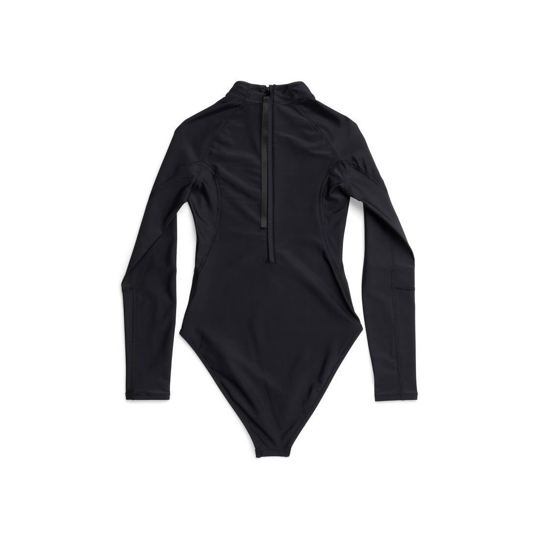 Women's Sporty Tech Long Sleeve Swimsuit in Black - 2