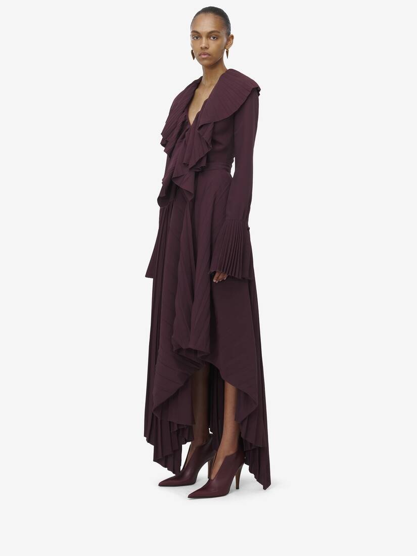 Asymmetric Pleated Skirt - 4