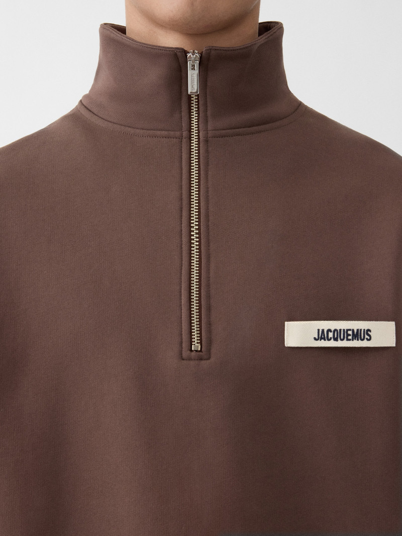 JACQUEMUS The Gros Grain zipped-rollneck sweatshirt outlook