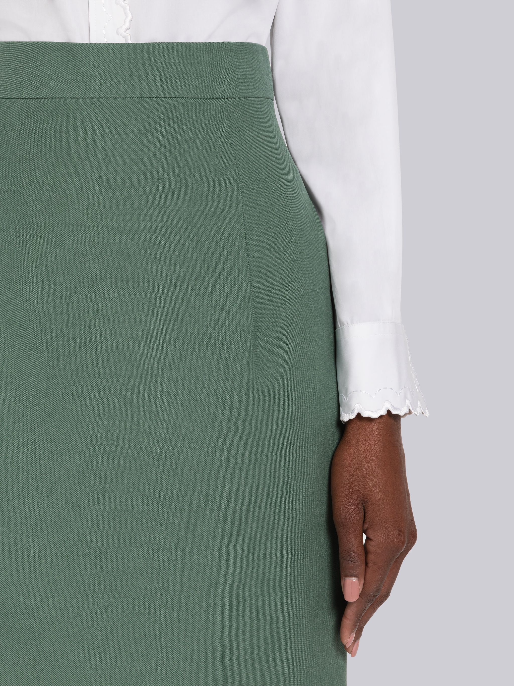 School Uniform Scalloped Pencil Skirt - 5