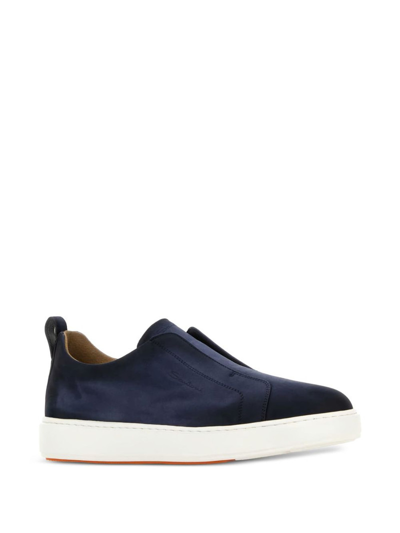 Santoni Victory slip-on suede sneakers outlook