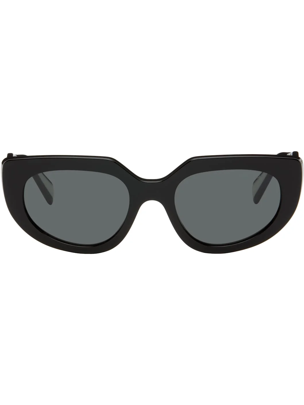 Black & White Cat-Eye Sunglasses - 1