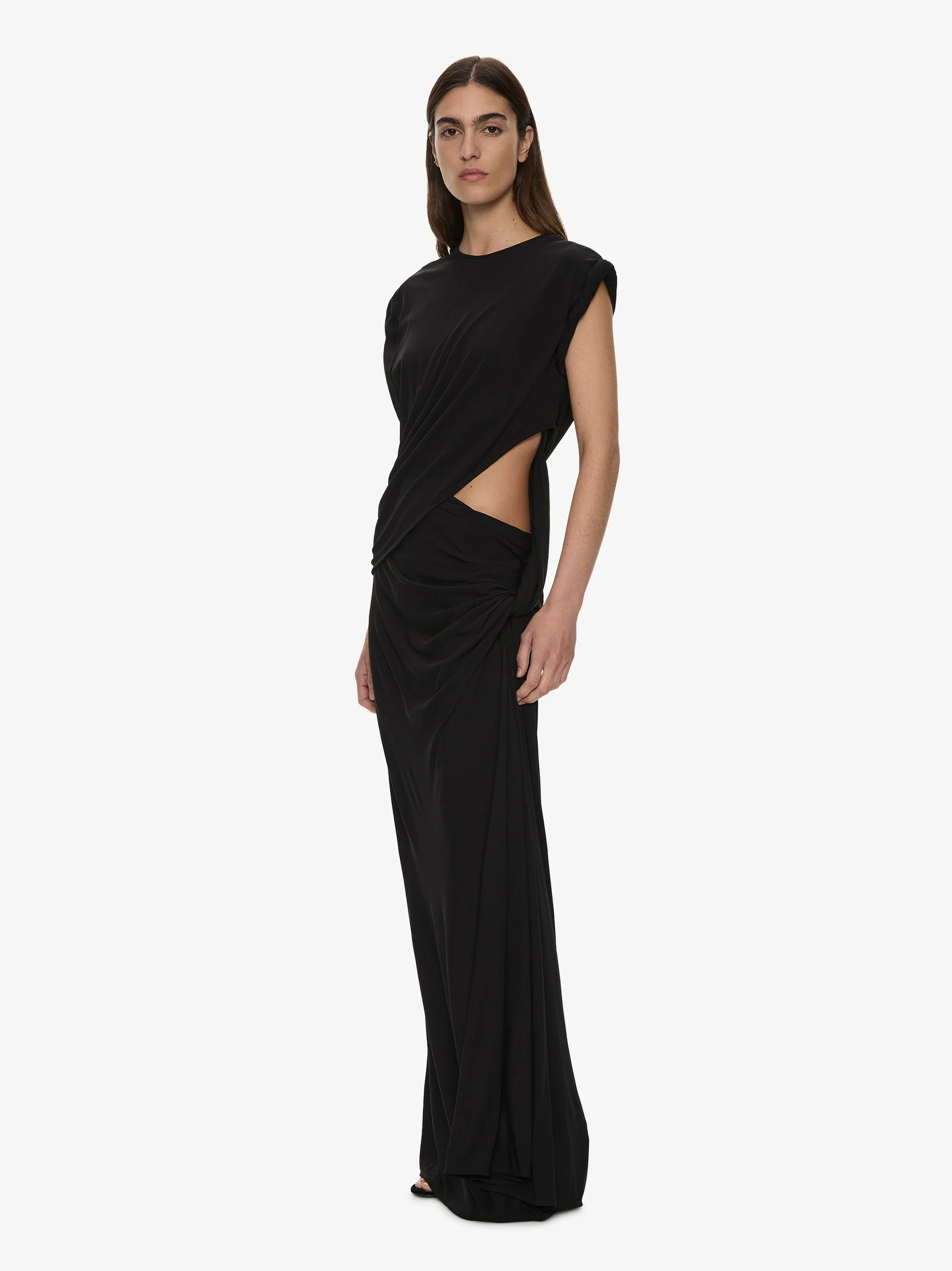 Twisted Lever Rolled Up Tee Dress - 1