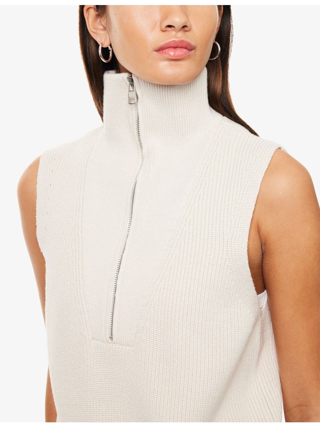 Amina High-Neck Knitted Vest - 5
