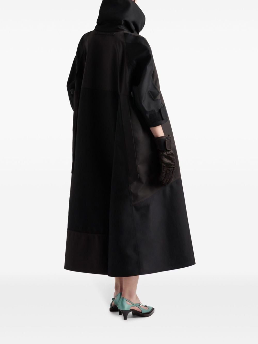 single-breasted panelled coat - 3