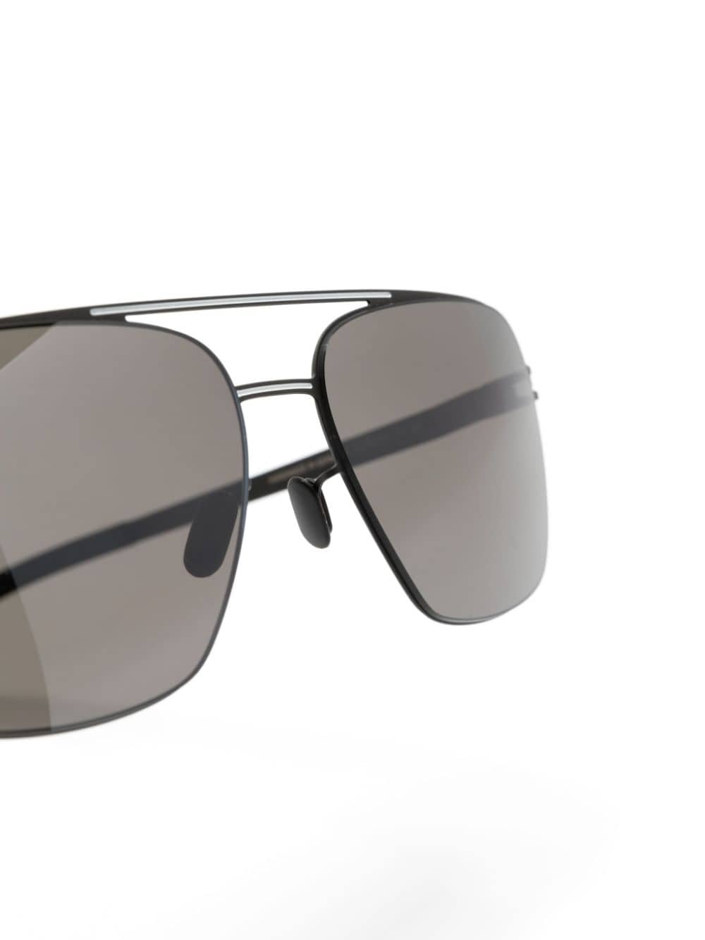 square-frame double-bridge sunglasses - 3