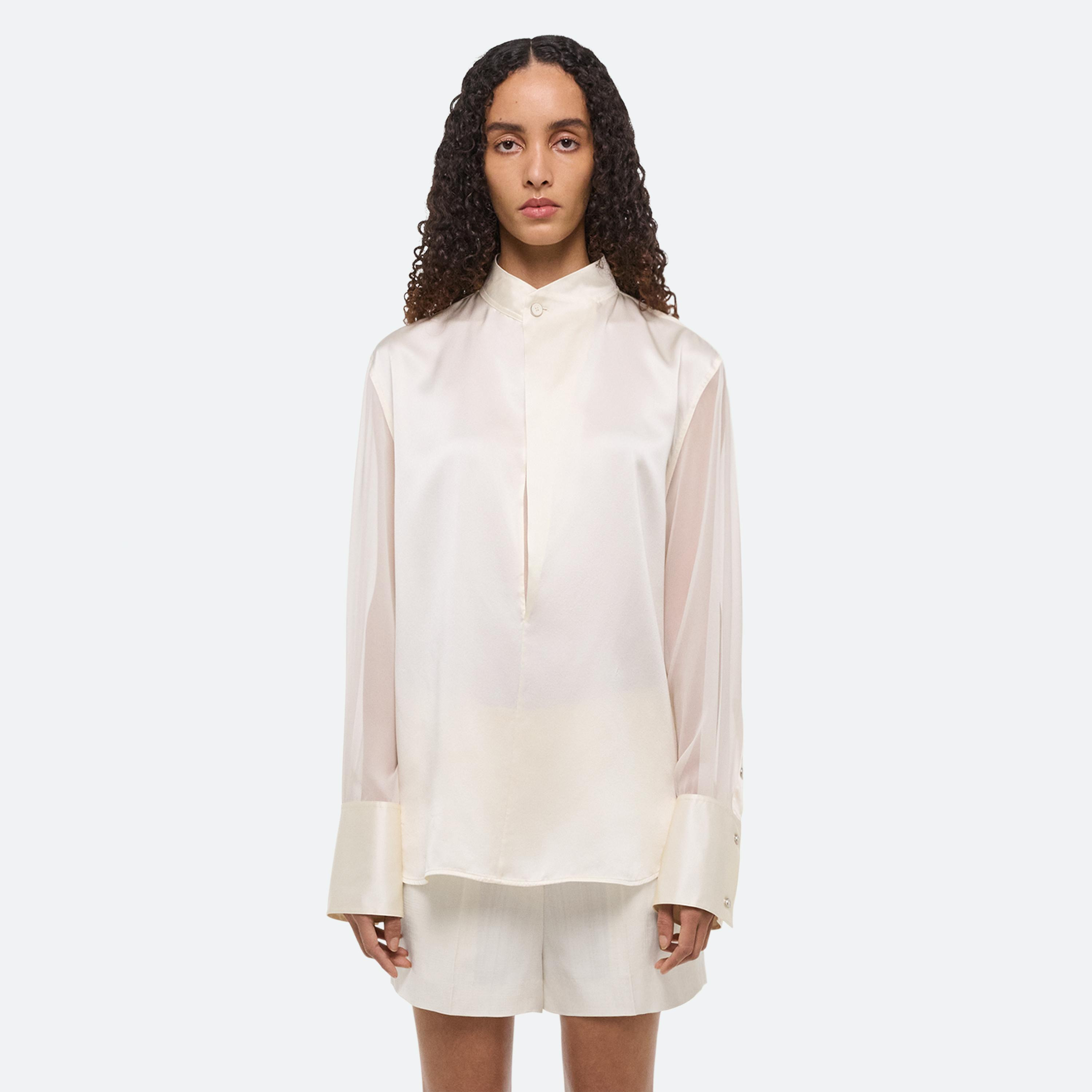 RELAXED COWL SHIRT - 3