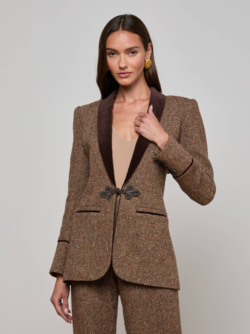 L'AGENCE Gable Herringbone Blazer outlook