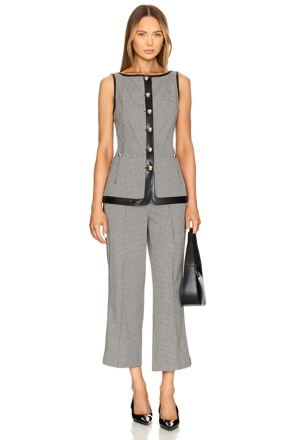 Miki Cropped Button Hem Pant - 6