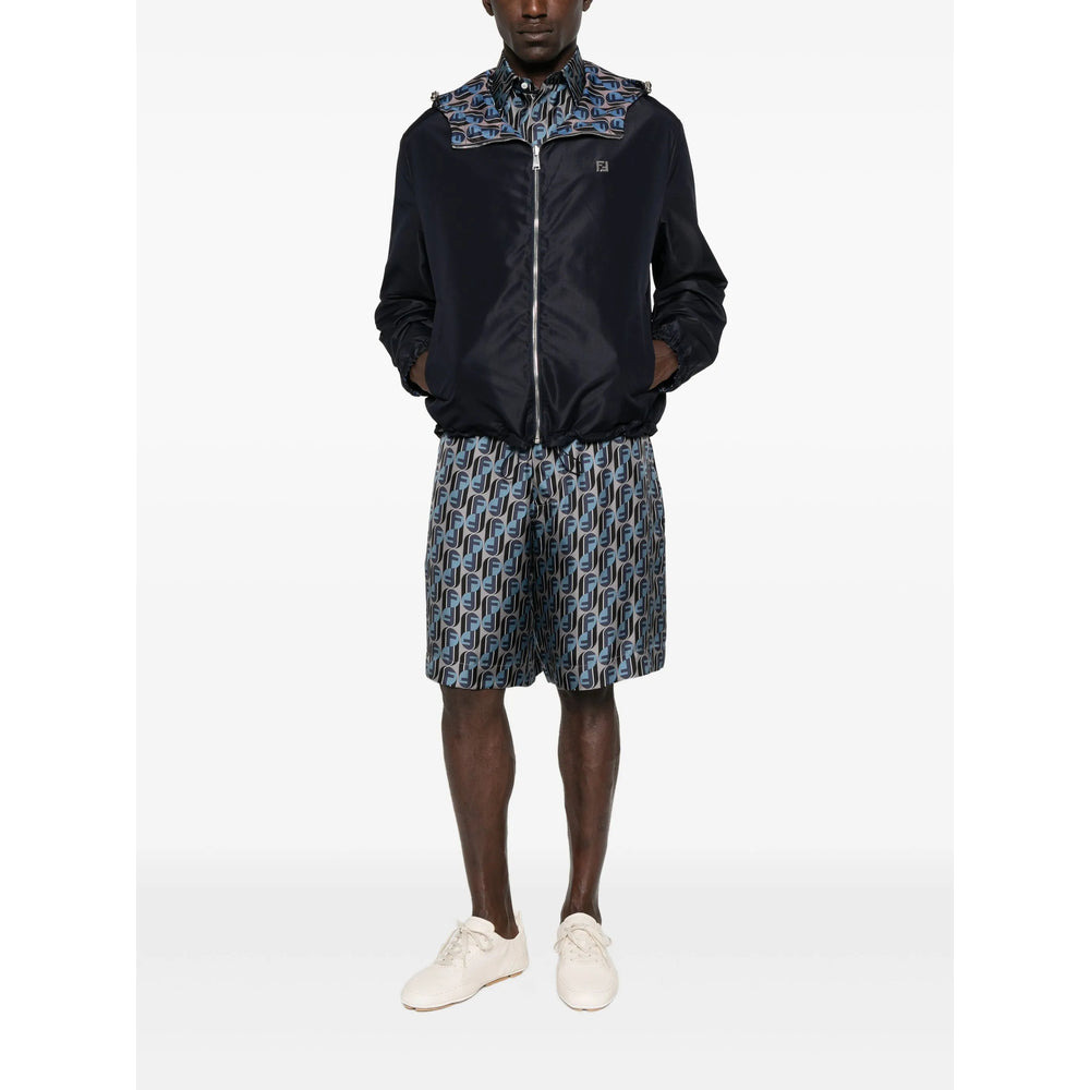 Fendi Blue Jackets - Hooded Jackets Men - 2