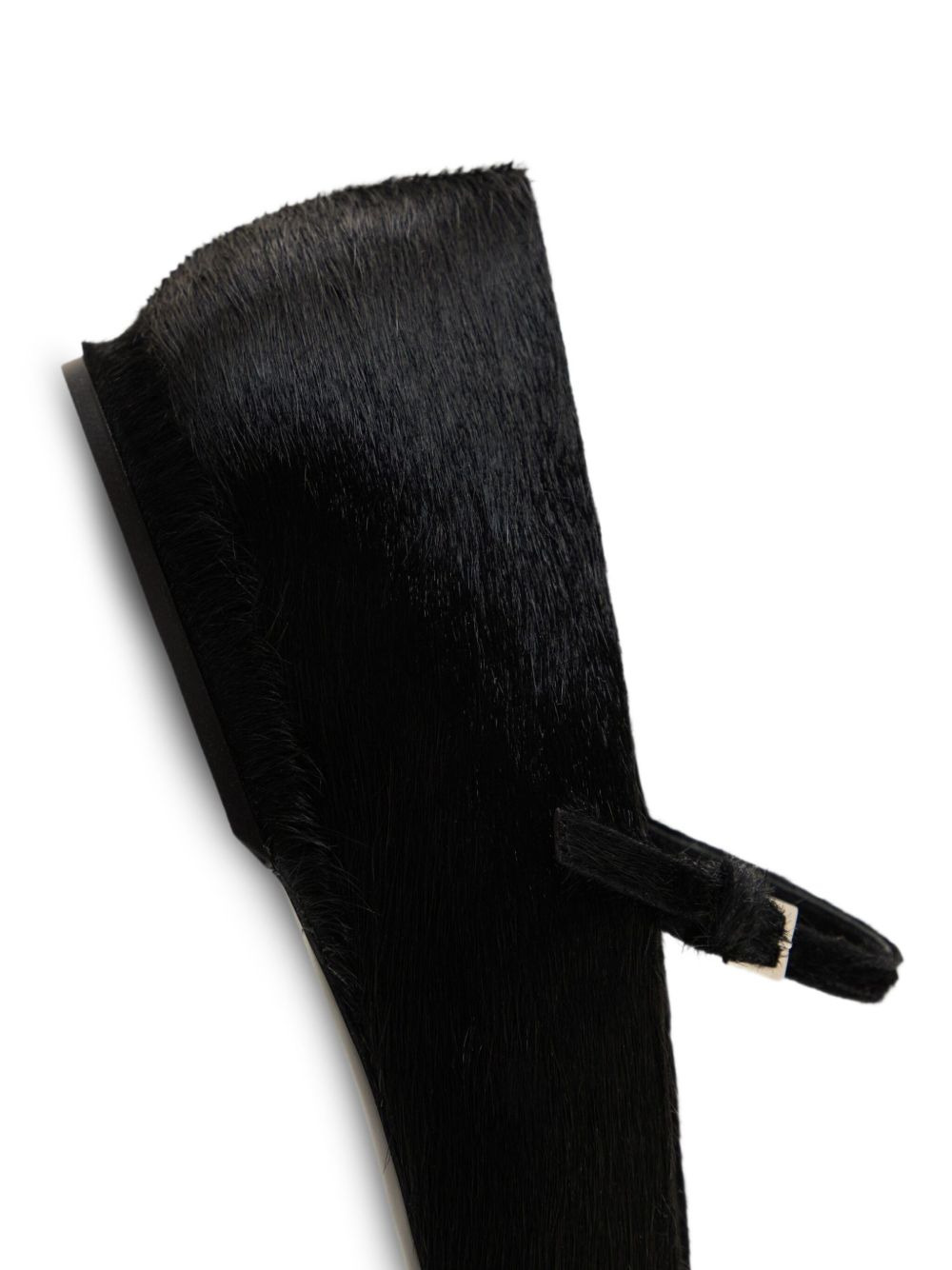 LEONE pony-effect leather mary jane flats - 5