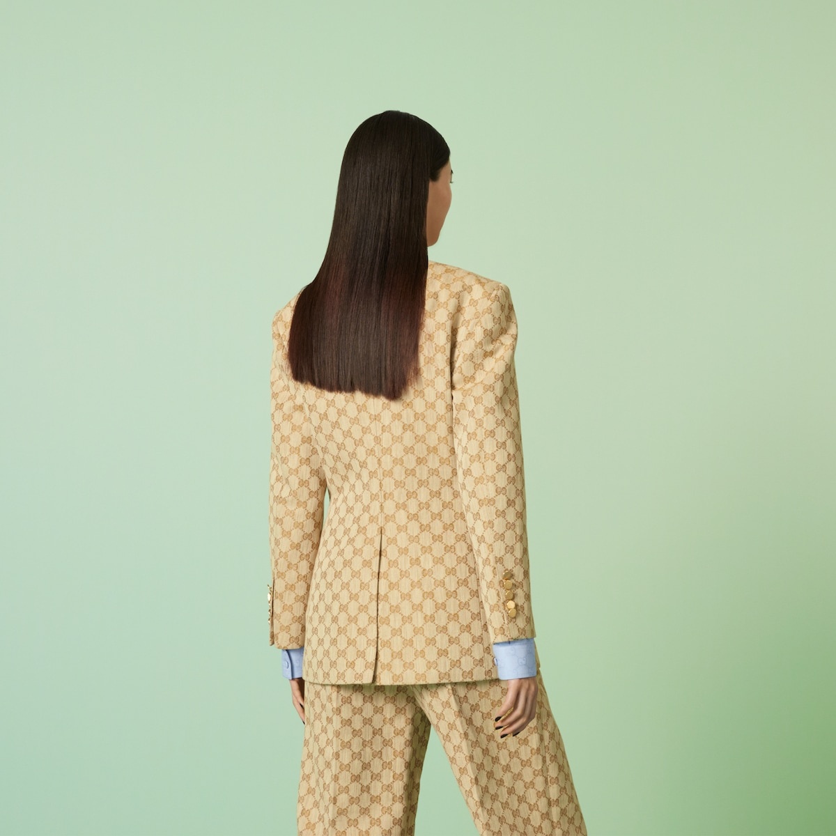 GG linen cotton jacquard jacket - 6