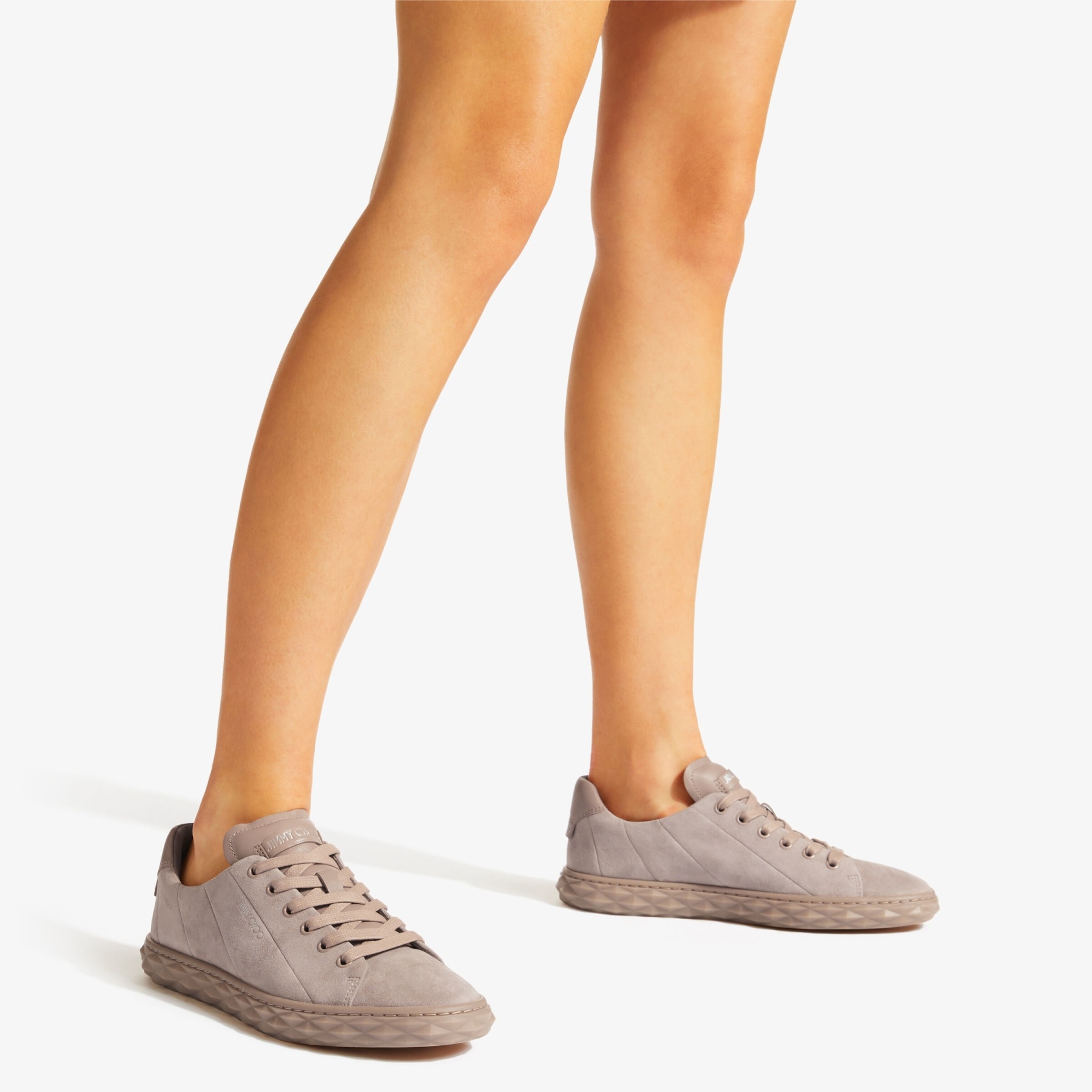 Diamond Light/F
Ballet Pink Suede and Nappa Low-Top Trainers - 2