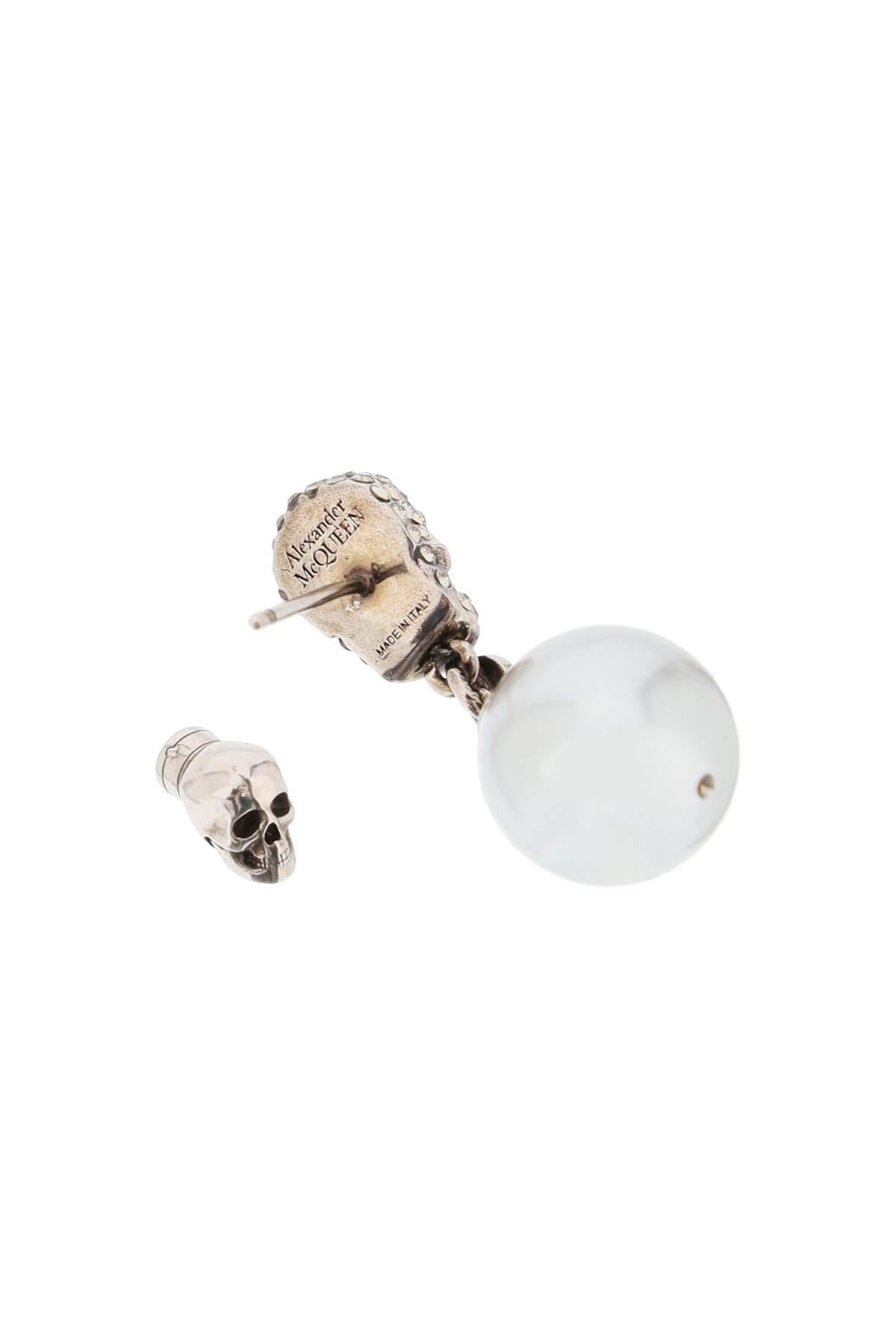 PEARL SKULL EARRINGS WITH CRYSTAL PAVÉ - 4