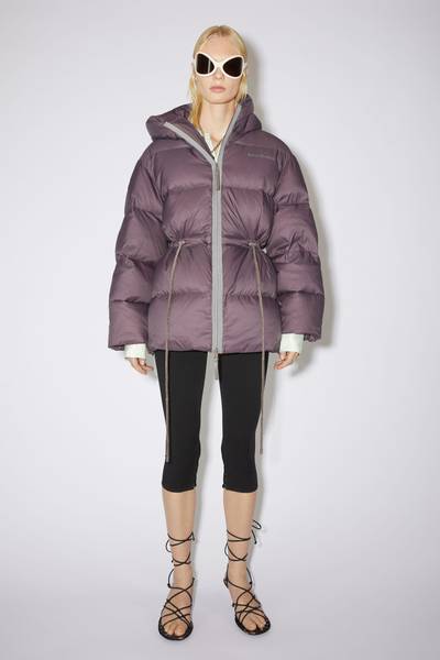 Acne Studios Hooded puffer coat - Mauve purple outlook