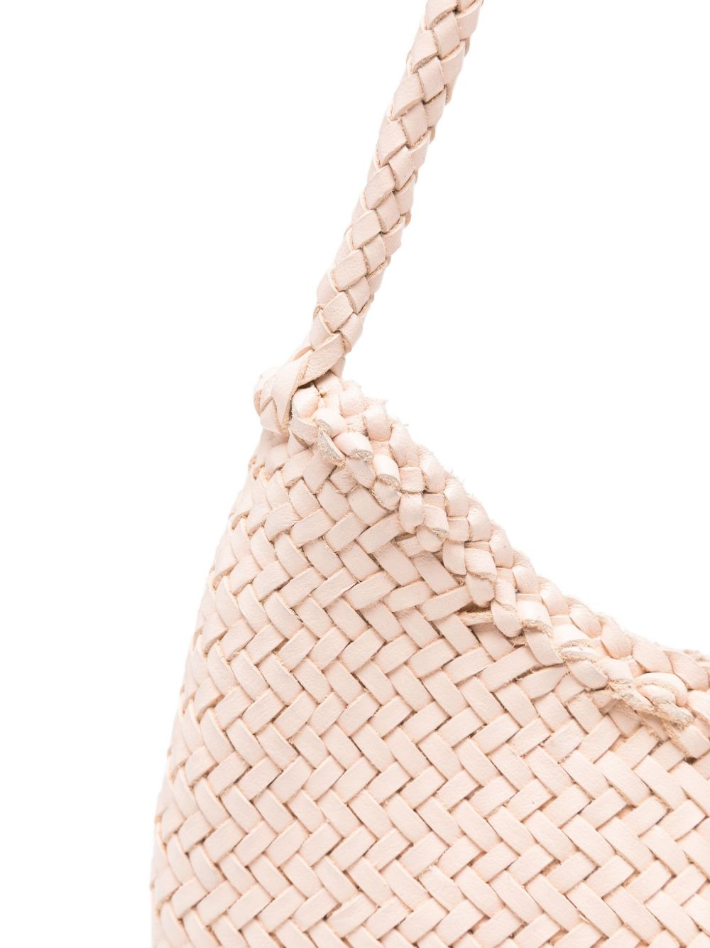braided leather shoulder bag - 3