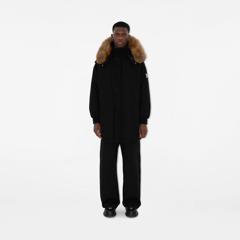 Burberry Faux Fur Trim Nylon Parka outlook