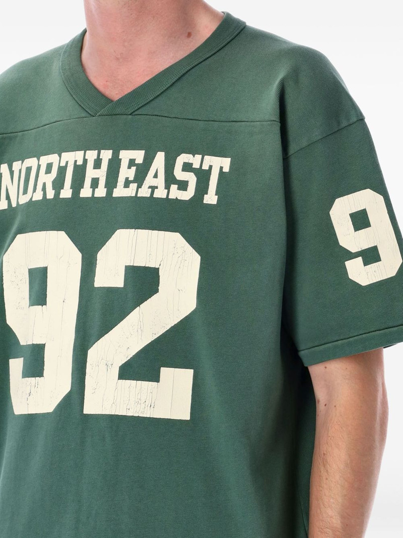 number-print V-neck T-shirt 3