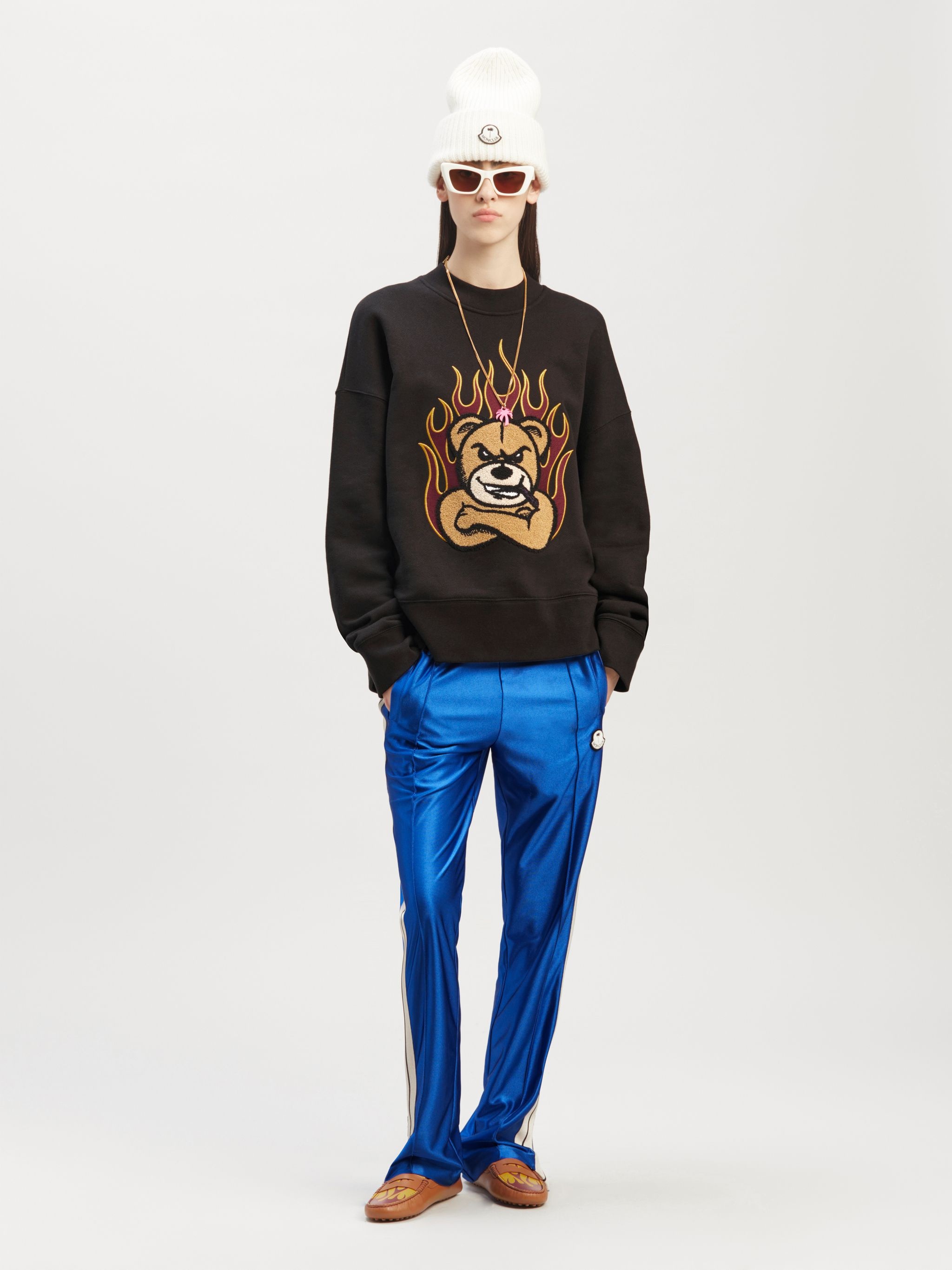 8 MONCLER PALM ANGELS SWEATSHIRT WITH BEAR - 3