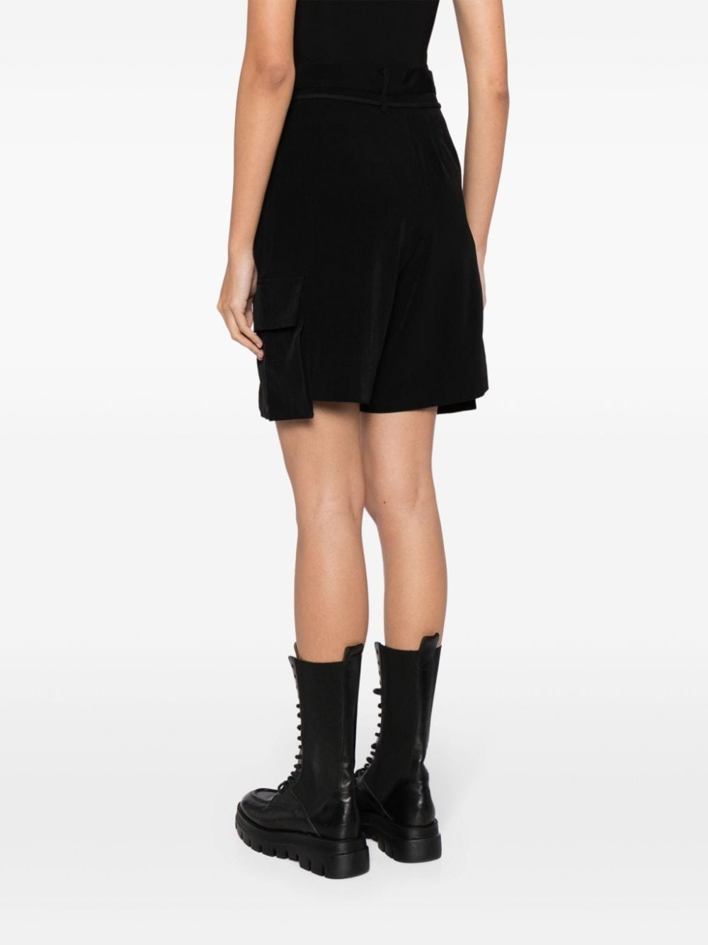 drawstring-waistband knee-length shorts - 5