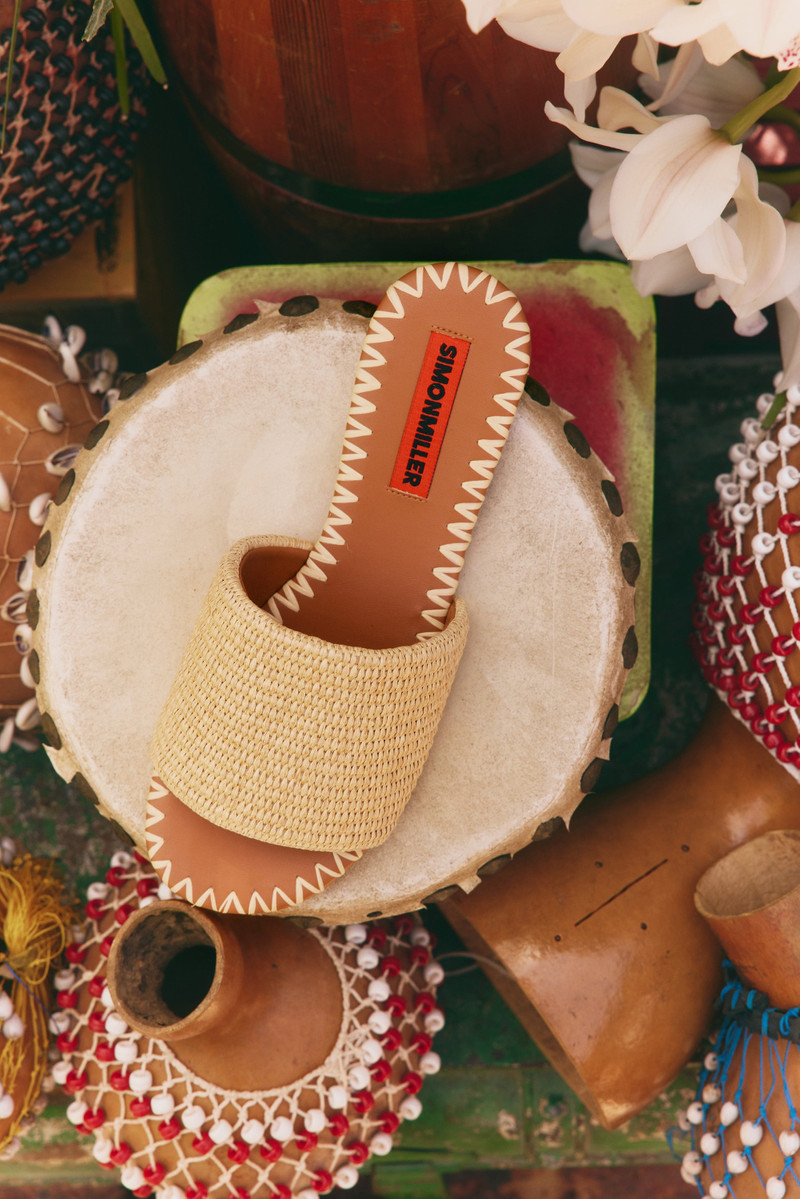 SIMONMILLER Raffia Salerno Sandal in Natural outlook