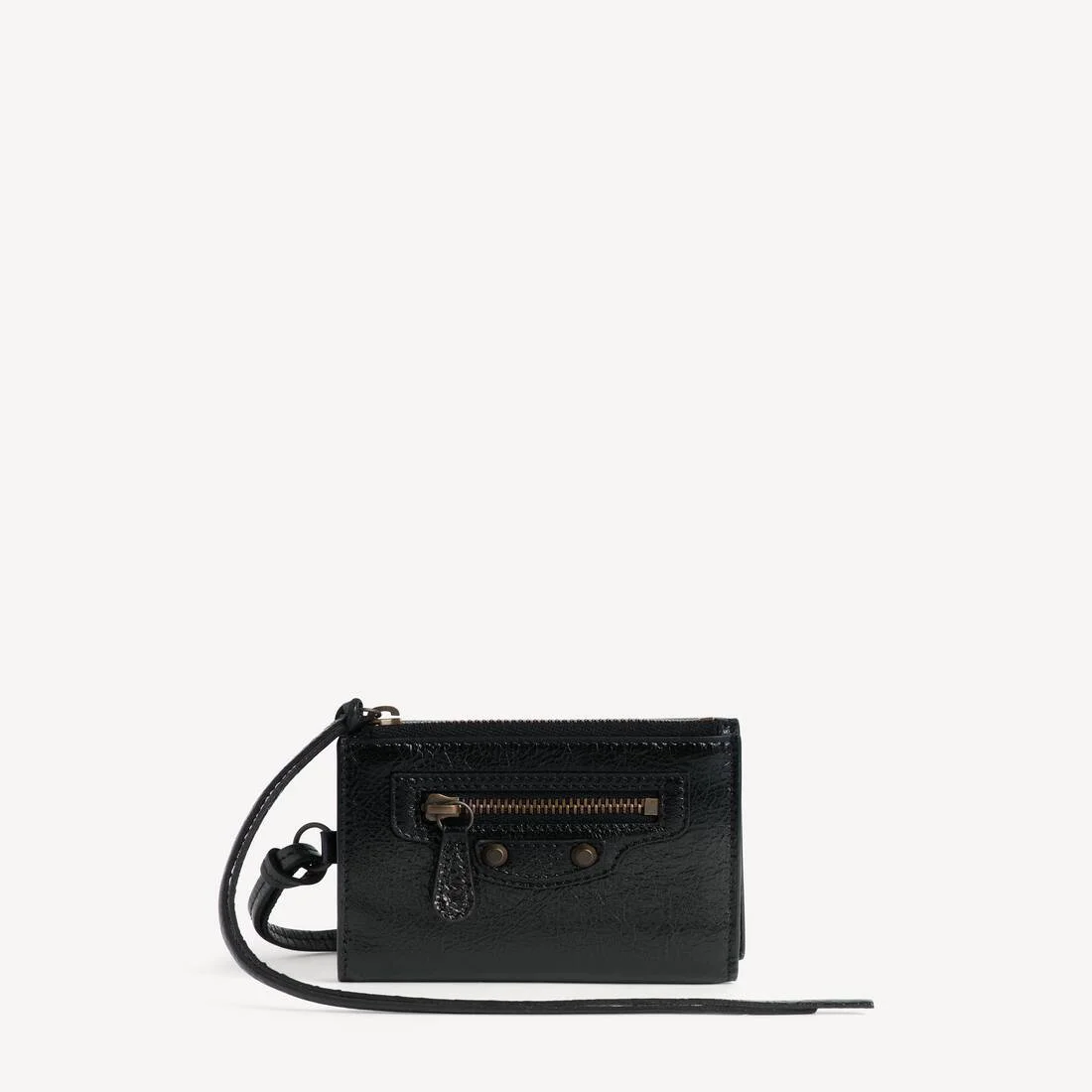 Men's Le City Trifold Wallet On Strap in Black - 1