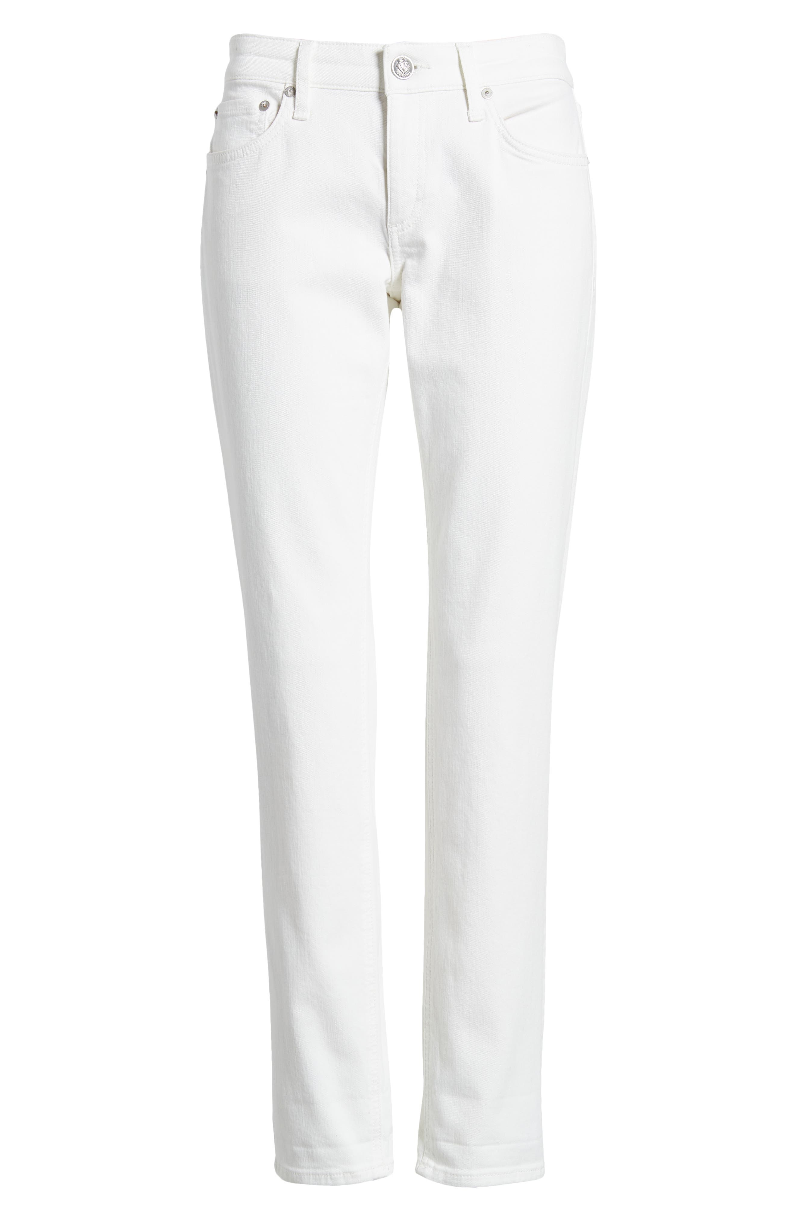 rag & bone Dre Low Rise Slim Boyfriend Jeans in Opticwht at Nordstrom - 5