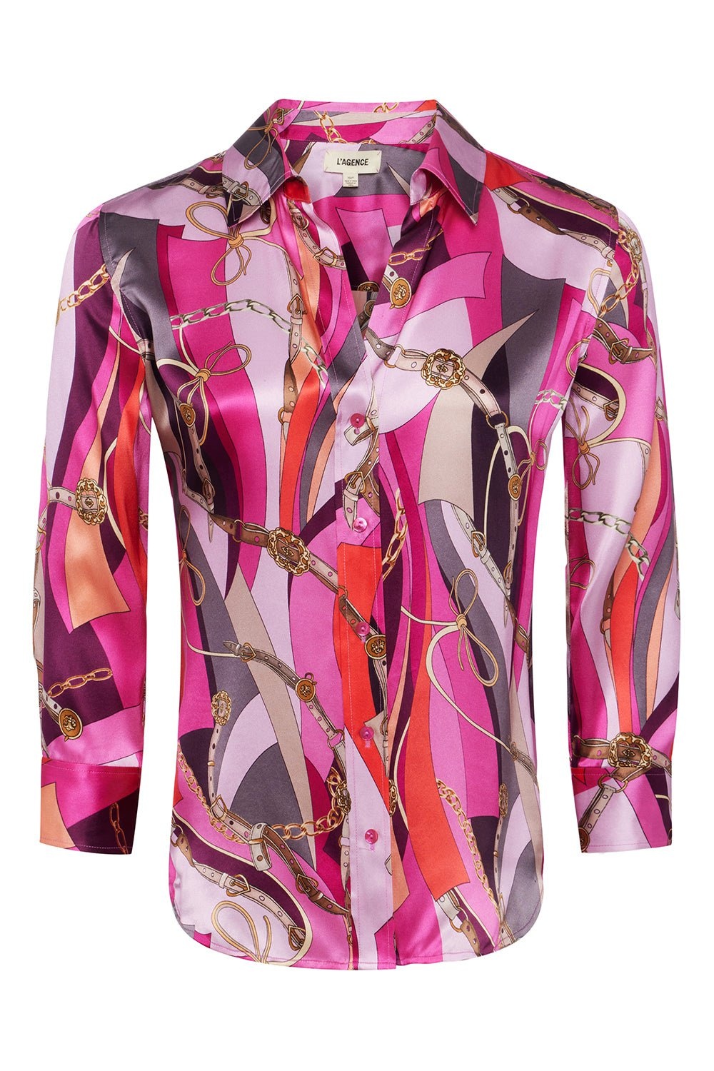 Dani Blouse - Pink Multi Buckle Swirl - 1