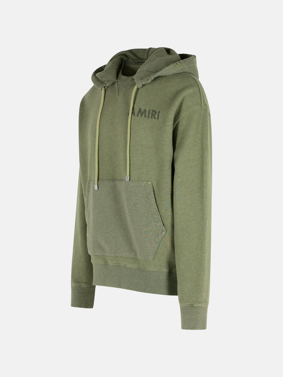 'STENCIL' GREEN COTTON SWEATSHIRT - 2