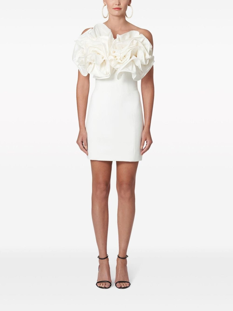 CAROLINA HERRERA ruffled-detail strapless minidress outlook