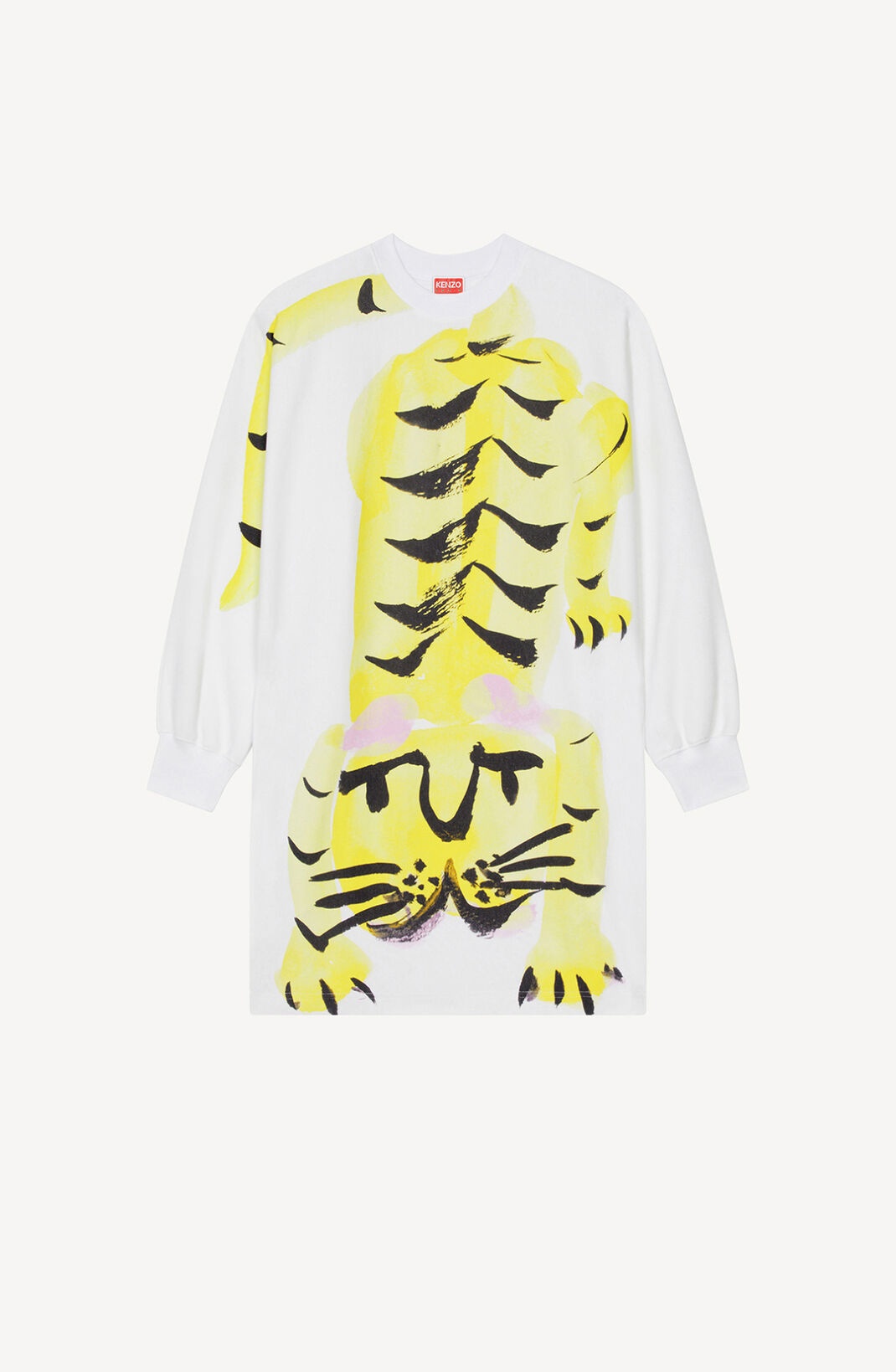 'Akae Bowing Tiger' kimono sweatshirt dress - 5