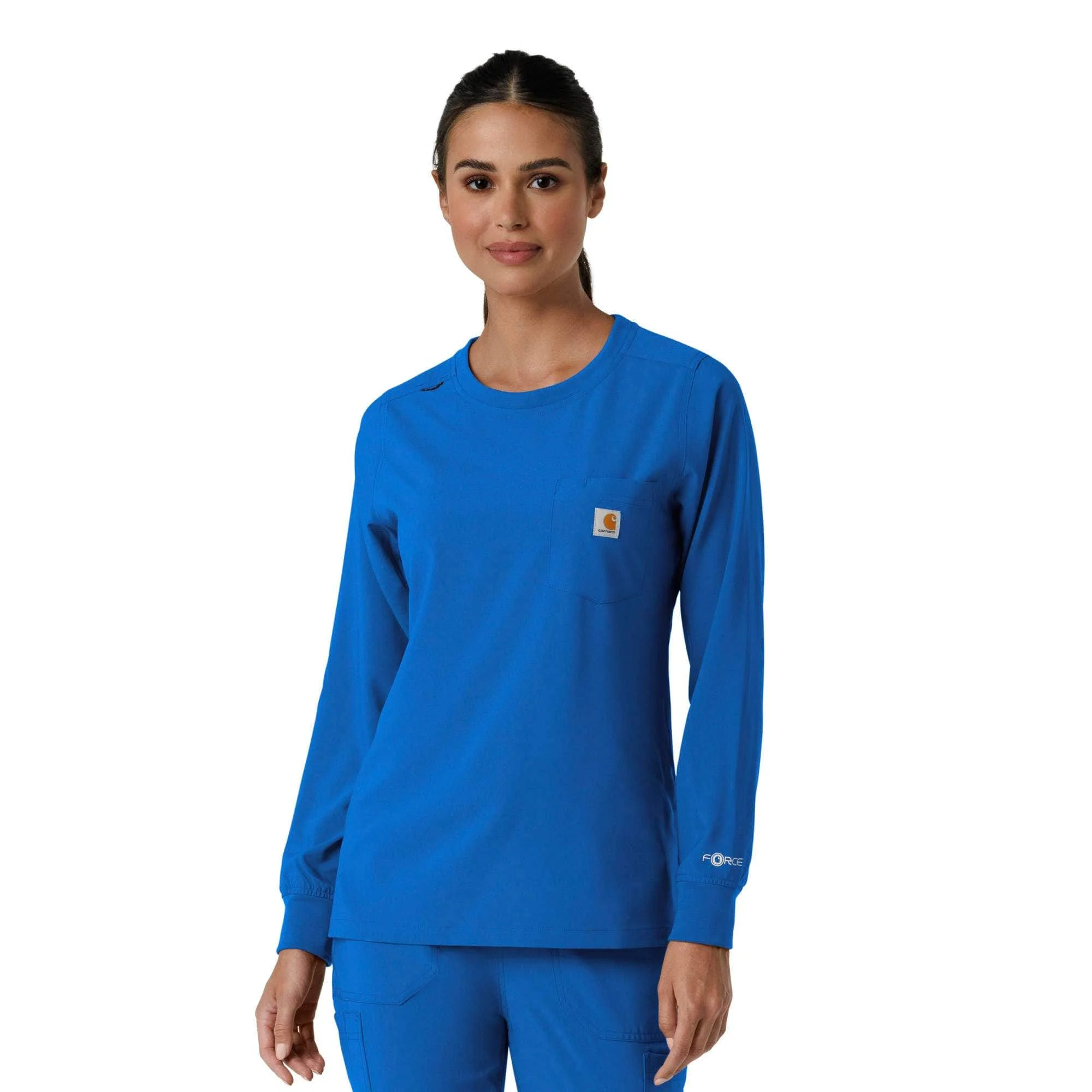 Women's Force Cross-Flex Crew Neck Long Sleeve Scrub Top - 1
